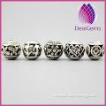 10mm Hollow Solid Tibetan Silver Alloy Charm Loose Beads